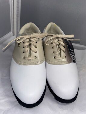 ETONIC Women’s Two-Tone Lace-Up Oxford Golf Shoes - NEW 7.5M